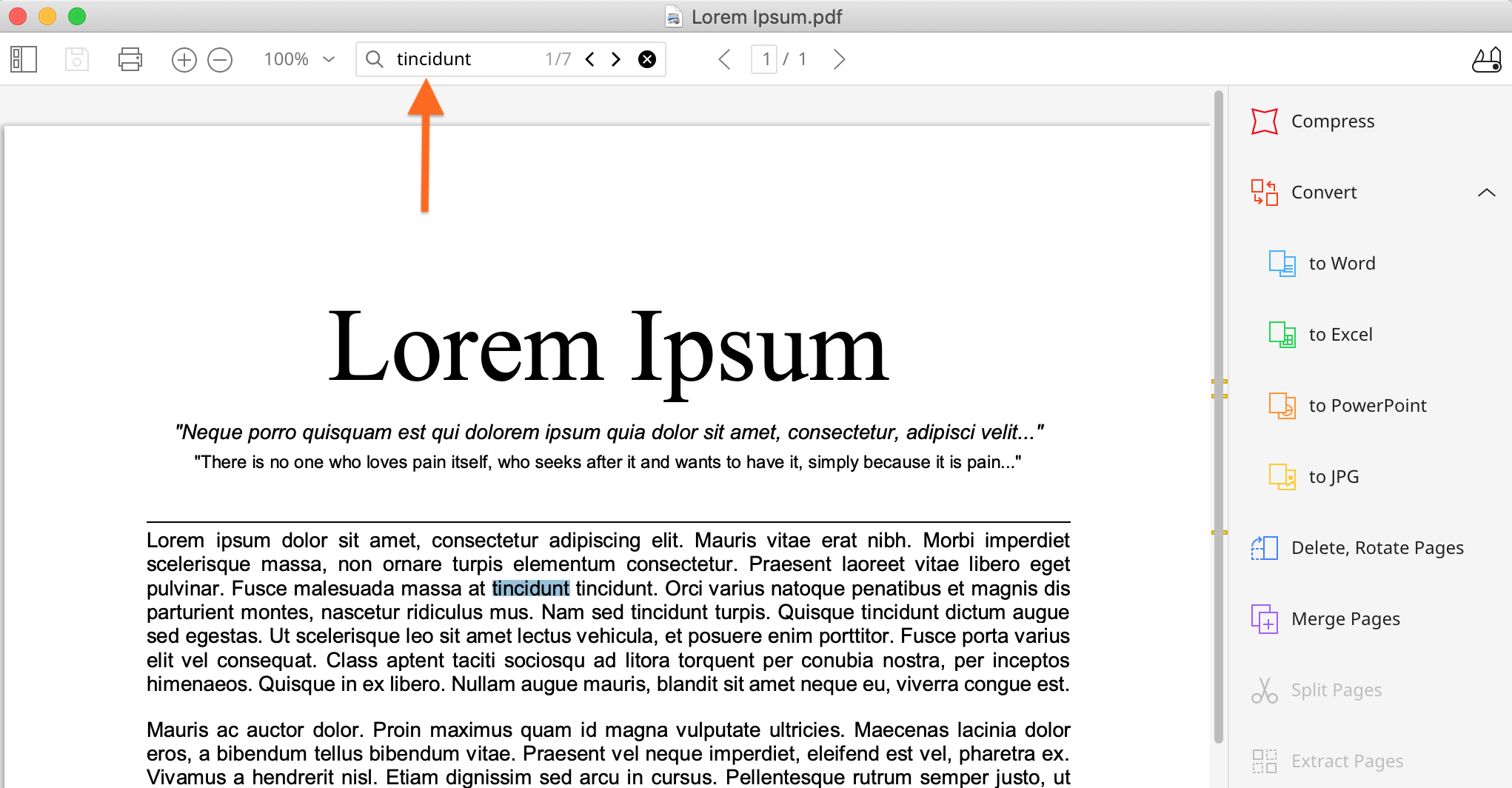 search for a word be in multiple scanned documents on a mac?